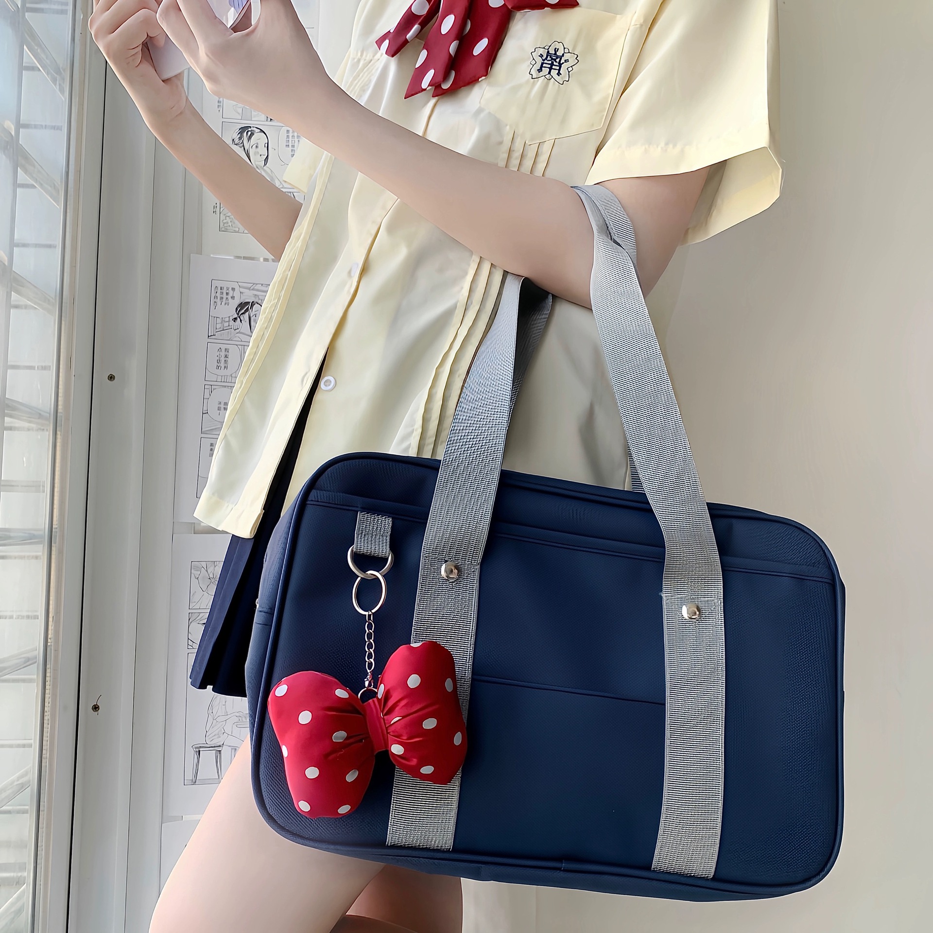 日杂小拎包日系基础款制服包