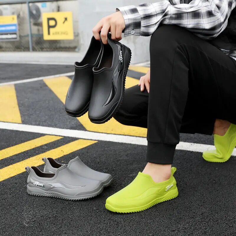 【下单立减50】雨鞋男款低帮水鞋时尚男士厨房防水鞋短筒防水胶鞋