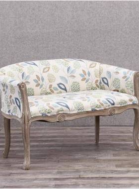 9U美欧式实木单人沙发椅复简约F75S5M75洽谈椅古木实台椅子小户阳