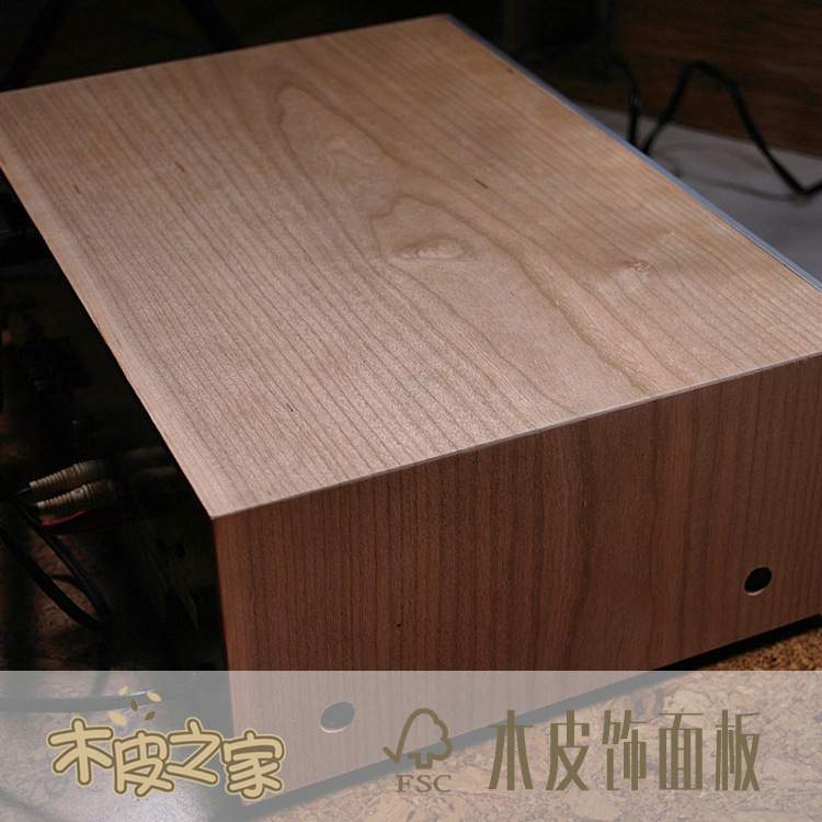 厂家直销 天然樱桃山纹木皮贴面 家居门板柜门装饰木饰面板uv面漆