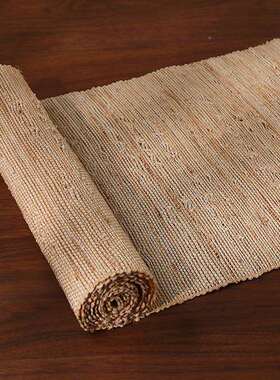 天然苎麻桌旗中式古风工F5M85179手禅茶茶盘茶台垫简约席夏布桌垫