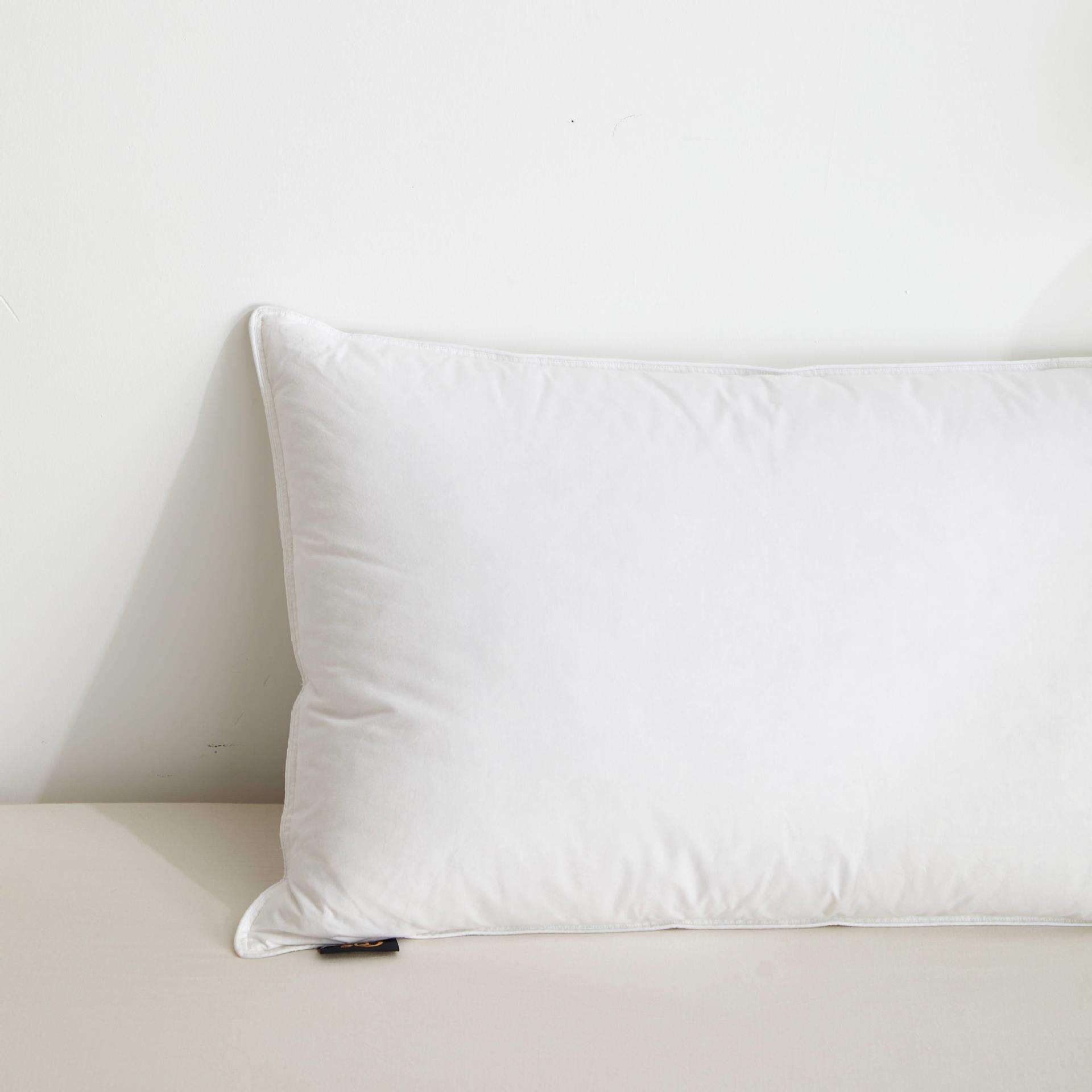 纯色鸭绒羽芯绒枕枕家用双5-4羽绒人羽绒枕头