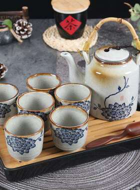 老式陶瓷茶壶套装号店带滤网大饭提梁壶单壶家用凉水F76S78JM壶餐