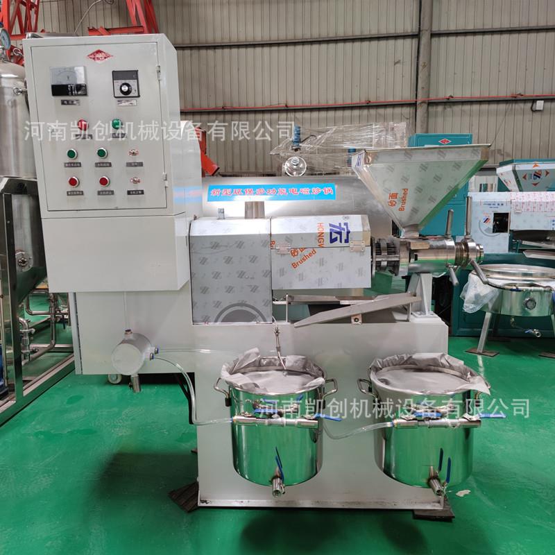 全商用螺旋榨油机全自动桃花生大豆机核HQQ螺旋榨油大型榨油机套