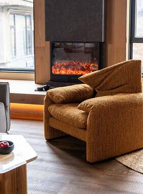 马拉伦法式复全古灯节芯绒折洗耳高靠背可调直排可拆亚AL800004麻