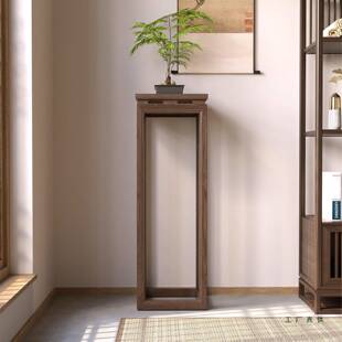 中式北美台黑胡桃花客木厅OHP落地实架木新款宋式美学花几户外阳