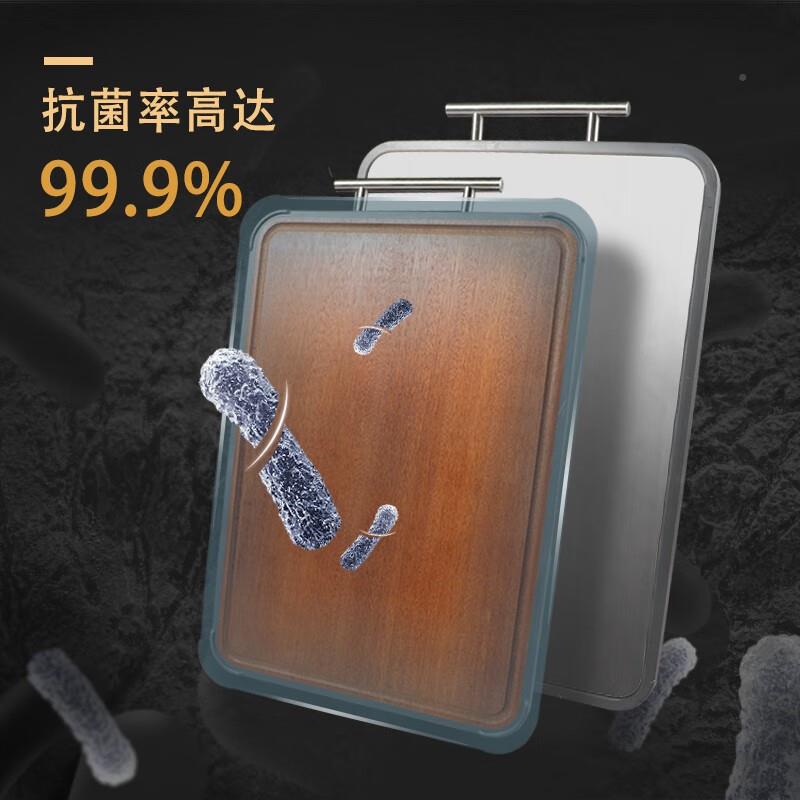 菜板砧板LRU加厚面乌双面切菜板厨房檀木菜板案板不锈钢擀板
