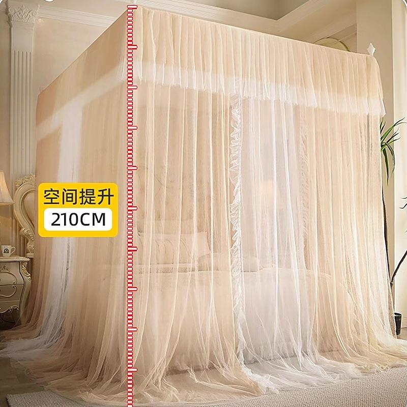 帐双AF202503层纱蚊帐新款宫廷地落家用米8大床公主风老式三开门1
