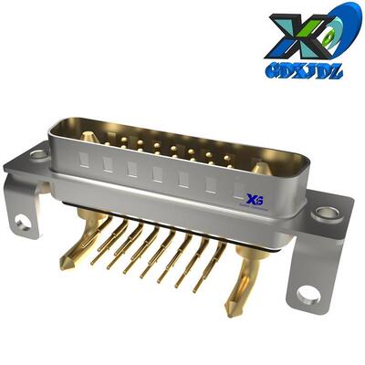 DB17焊板式插接头90度弯脚焊头22517PIN1公头母头接器连DB7弯脚
