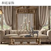 厂家直销树美式 一脂工品艺大角鹿对别墅样板房客厅卧室家居367装