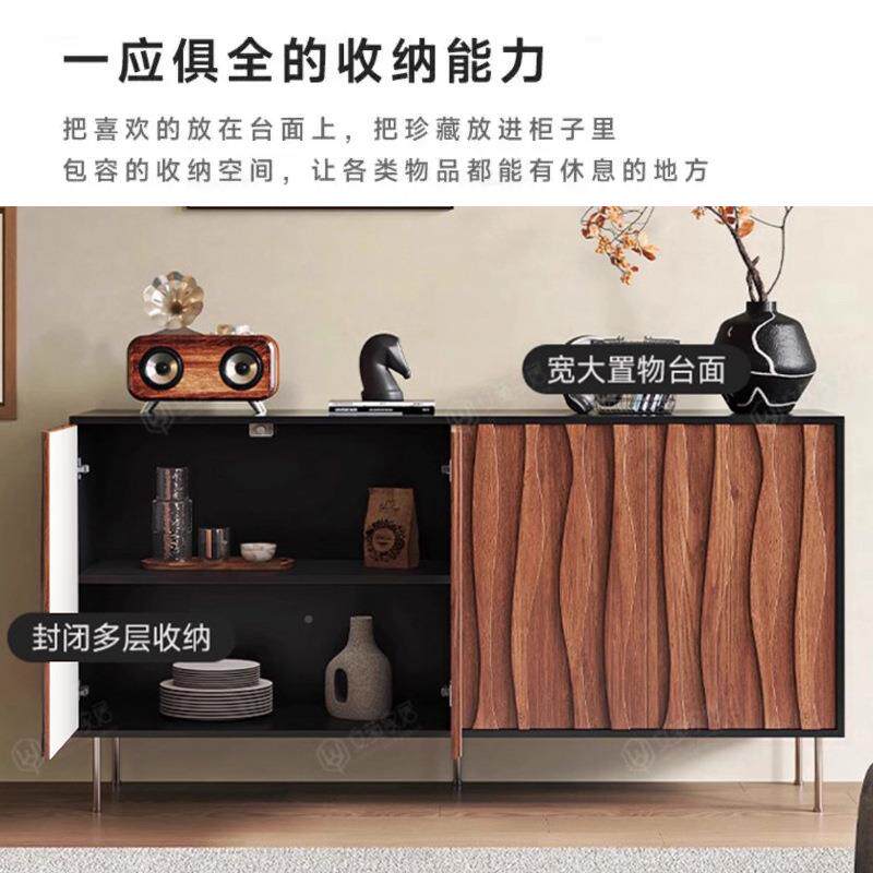 关中古餐边柜靠KWB墙一体家胡桃带抽风储物柜用置物柜玄边柜落地
