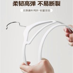 100支植绒衣架收纳整理师专用衣挂架子家用晾衣挂防滑无痕衣撑子