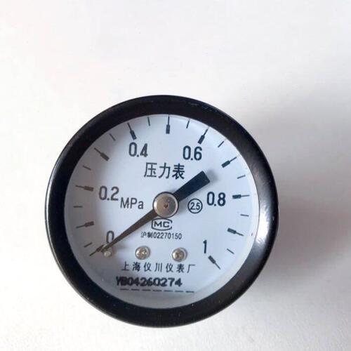 轴向压力表 Y-40Z 0-1mpa 铁黑喷漆外壳直径40mm 铜接头螺纹M10x1