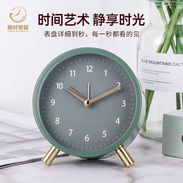 江西厂家北欧桌面静音时钟简约卧室闹钟客厅时尚创意轻奢座钟,家居饰品,台钟/闹钟,淘宝优惠券,粉丝福利购,淘宝优惠卷