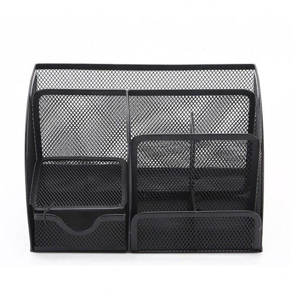 厂家销售金属七格笔筒 桌面公收纳盒 铁艺网格黑色收纳盒,收纳整理,脏衣篮,淘宝优惠券,粉丝福利购,淘宝优惠卷