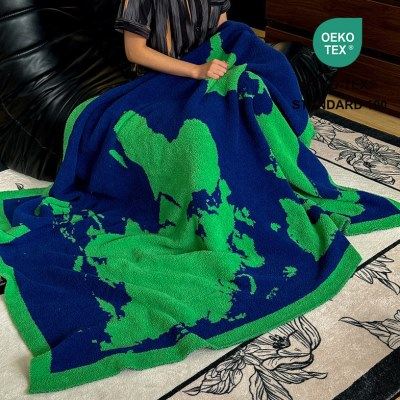 世界地图加厚毛线盖毯 保暖披肩沙发搭巾 居家软装配饰拍照道具,饰品/流行首饰/时尚饰品新,线,淘宝优惠券,粉丝福利购,淘宝优惠卷
