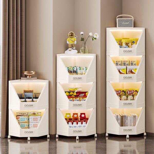 收纳柜家用卧室墙角转角置物架客厅夹缝收纳层架三角形书架置物柜,收纳整理,书桌收纳置物架,淘宝优惠券,粉丝福利购,淘宝优惠卷