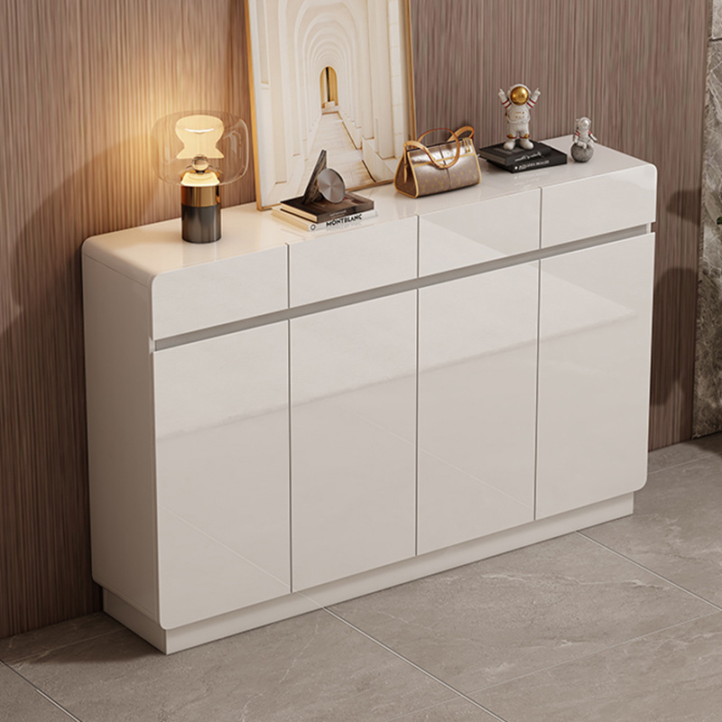 鞋柜烤漆现代简约家用门口鞋柜白色进门客厅玄关柜入户收纳门厅柜