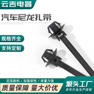 126 椭圆孔蘑菇 00209汽车线束捆绑带扎带异型飞机头扎线带插销式