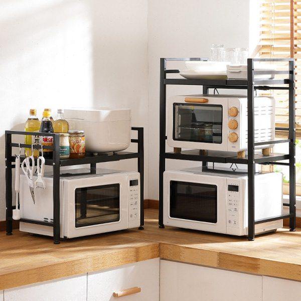 微波炉架可伸缩厨房置物架台面多层架子灶台烤箱电饭锅整理收纳架,厨房/烹饪用具,微波炉置物架,淘宝优惠券,粉丝福利购,淘宝优惠卷