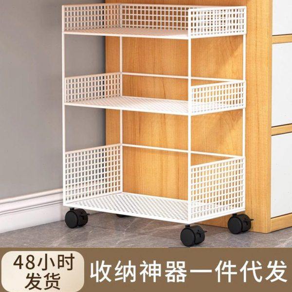 桌下置物架书桌旁小书架可移动带轮落地公桌边推车书本收纳书柜,收纳整理,书桌收纳置物架,淘宝优惠券,粉丝福利购,淘宝优惠卷