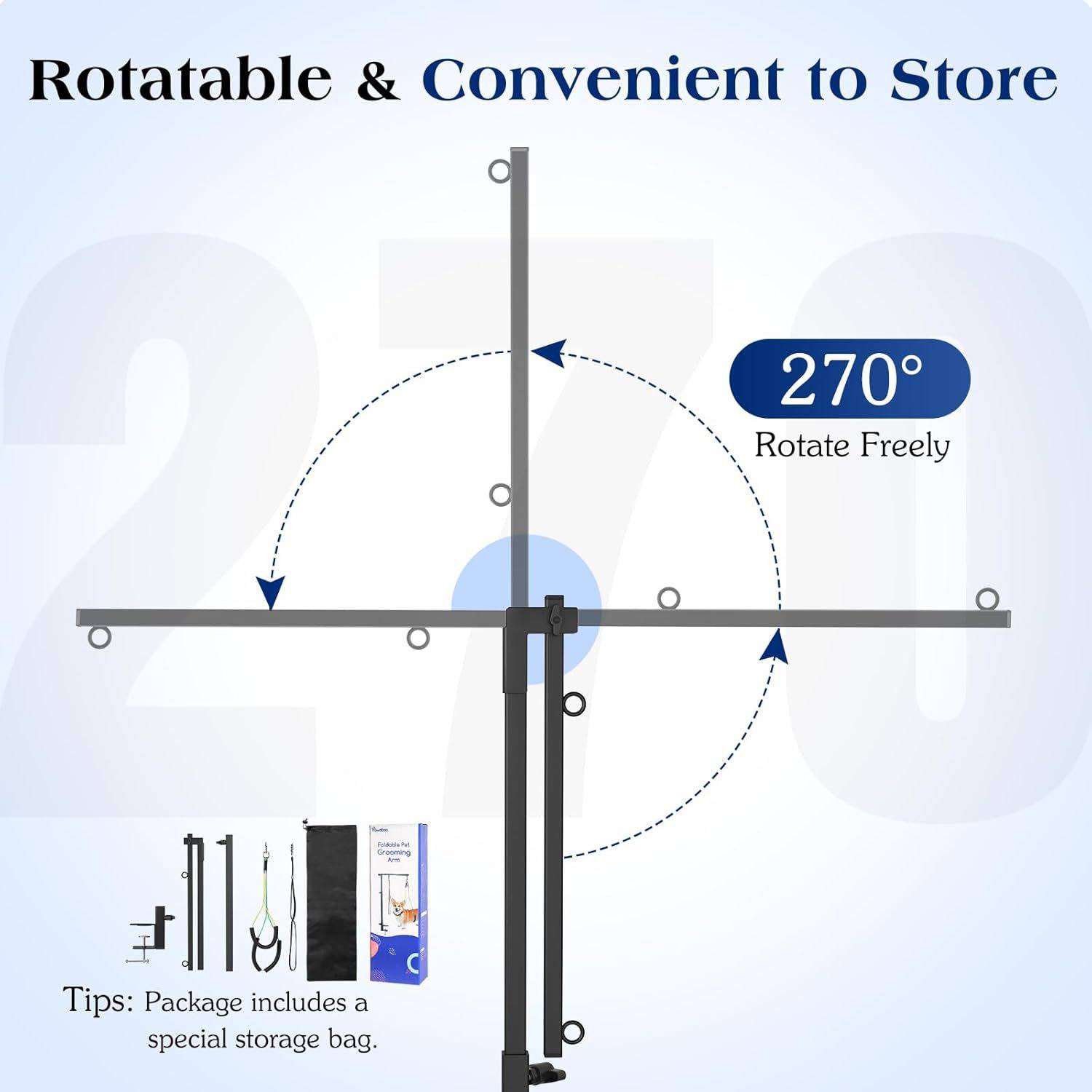 宠物美容臂狗狗美容支架可伸缩高度可调节升降可折叠黑色铁艺支架