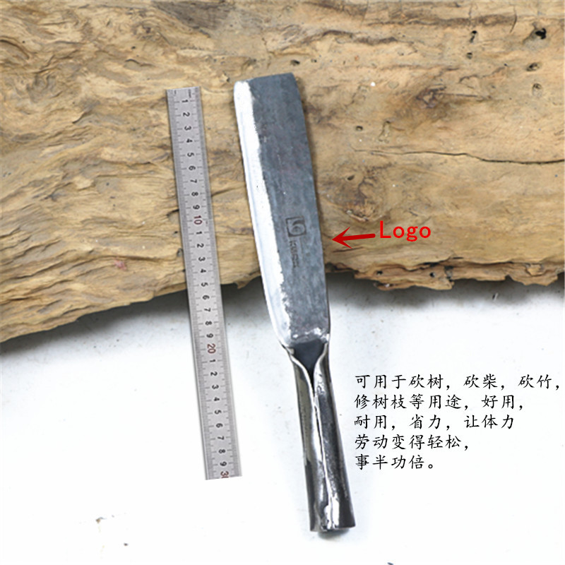 小柴刀砍树刀户外开路刀野营刀具弹簧钢手工锻打镰刀免磨弯刀农用