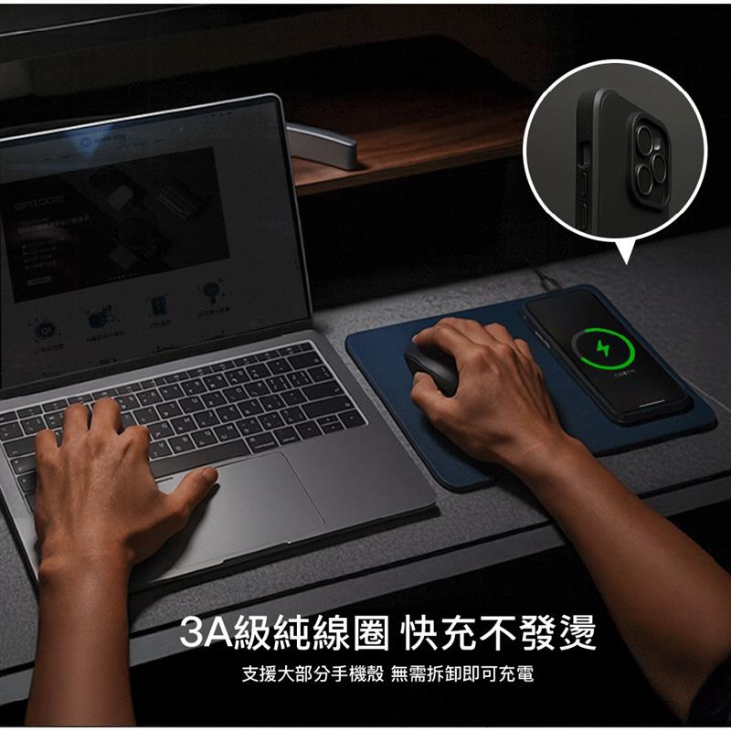 鼠标垫无线充电器15W高效快充皮革轻奢高级感办公室鼠标垫桌垫
