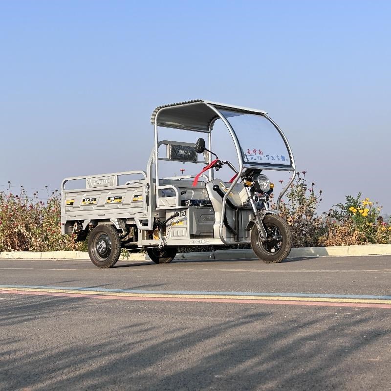 新款雨中雨加厚加粗电动三轮车棚送货快递雨棚遮风挡雨遮阳车头棚