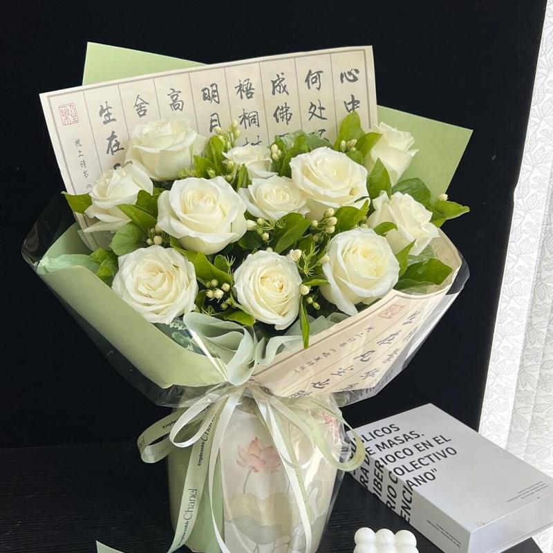 中式风国风款向日葵玫瑰茉莉混塔花束仿真花成品教师节送老师感恩