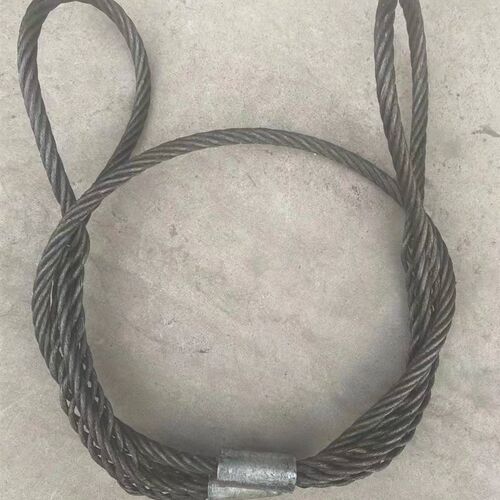 手工编头双扣钢丝绳插编加压制起重吊装吊具推车绳套软丝不扎手