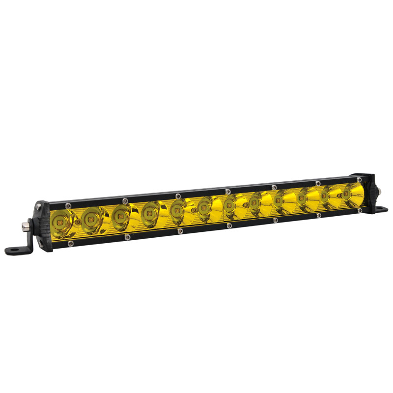 汽车led长条灯12v24V货车超亮越野车顶前杠中网单排强光雾灯黄光