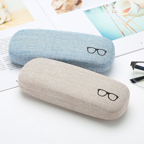 眼镜盒近视眼睛盒棉麻少女款简约原宿男生创意个性便携防压墨镜盒