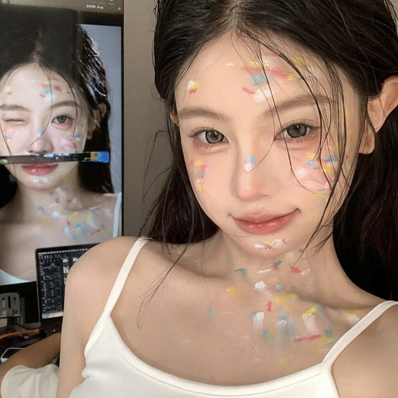 莫奈花园油彩仿妆材料12色颜料盘纯欲少女写真拍照拍摄自拍道具学生