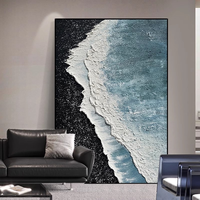 大芬村油画客厅装饰画沙发背景床头肌理画高级感手绘油画玄关挂画