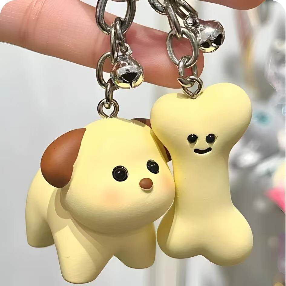 可爱线条小狗创意挂件磁吸钥匙扣骨头挂饰卡通书包情侣闺蜜礼物,节庆用品/礼品,钥匙扣,淘宝优惠券,粉丝福利购,淘宝优惠卷