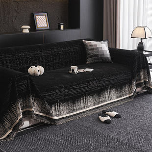 高级感沙发盖布2026新款沙发巾一整张全盖四季通用纯色防滑沙发垫