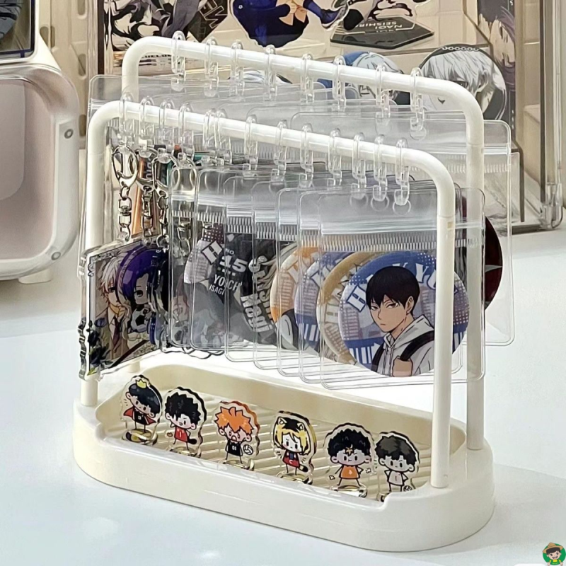 高颜值好物收纳迷你吧唧立牌展示架桌面简约首饰摆件谷子收纳支架