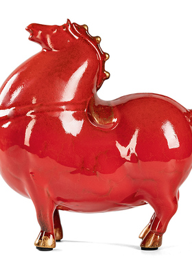 招财唐马摆件迷你小号创意家居书房客厅办公室桌面装饰工艺品摆设