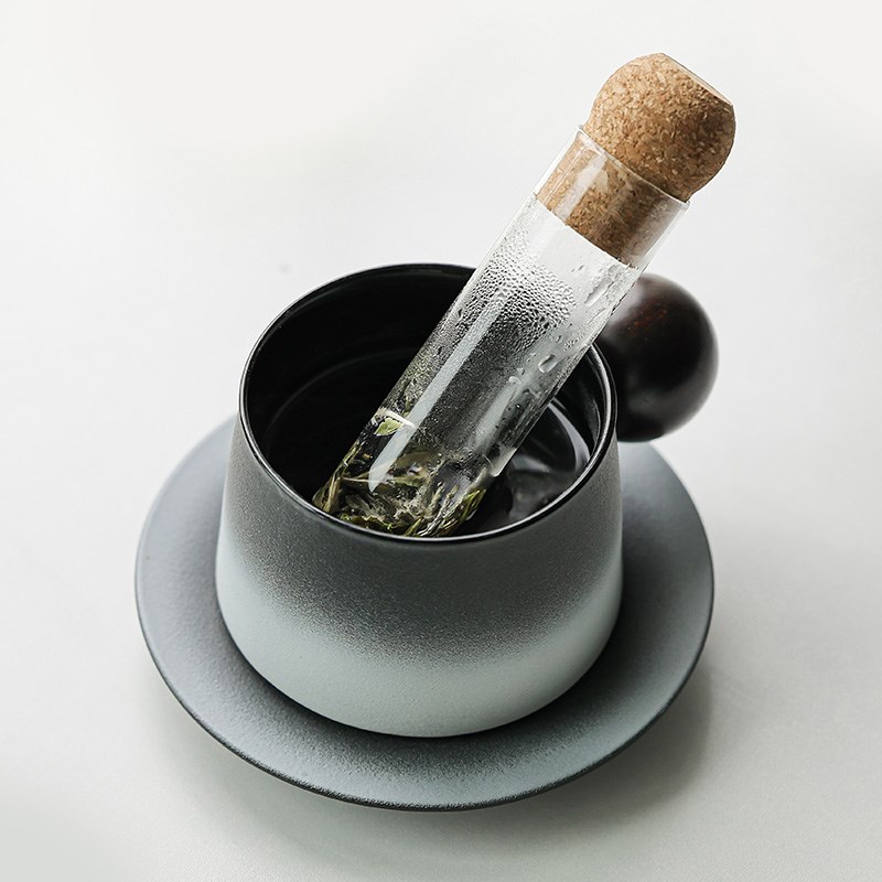 玻璃试管茶漏茶滤茶叶过滤器内置茶隔防烫手泡茶神器过滤网创意