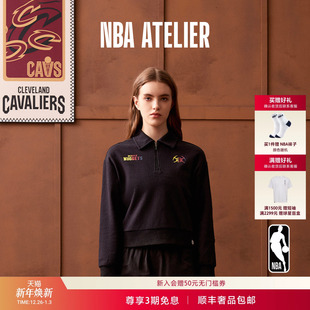 ATELIER女士丹佛掘金队印花Polo长袖 NBA 宽松卫衣 新品 25春季