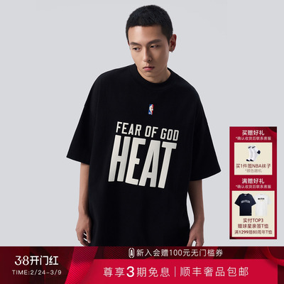 FOGXNBA热火队联名款短袖t恤