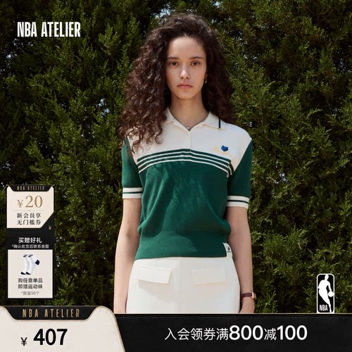 女士撞色刺绣POLO衫短袖T恤