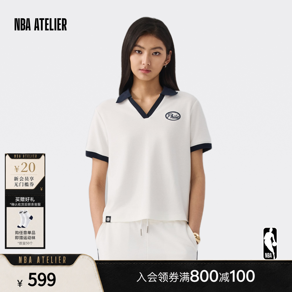 宽松女款Polo衫休闲百搭短袖