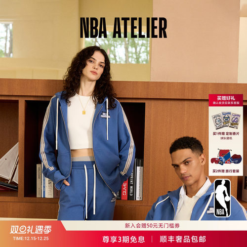 独行侠队男女宽松拉链连帽卫衣