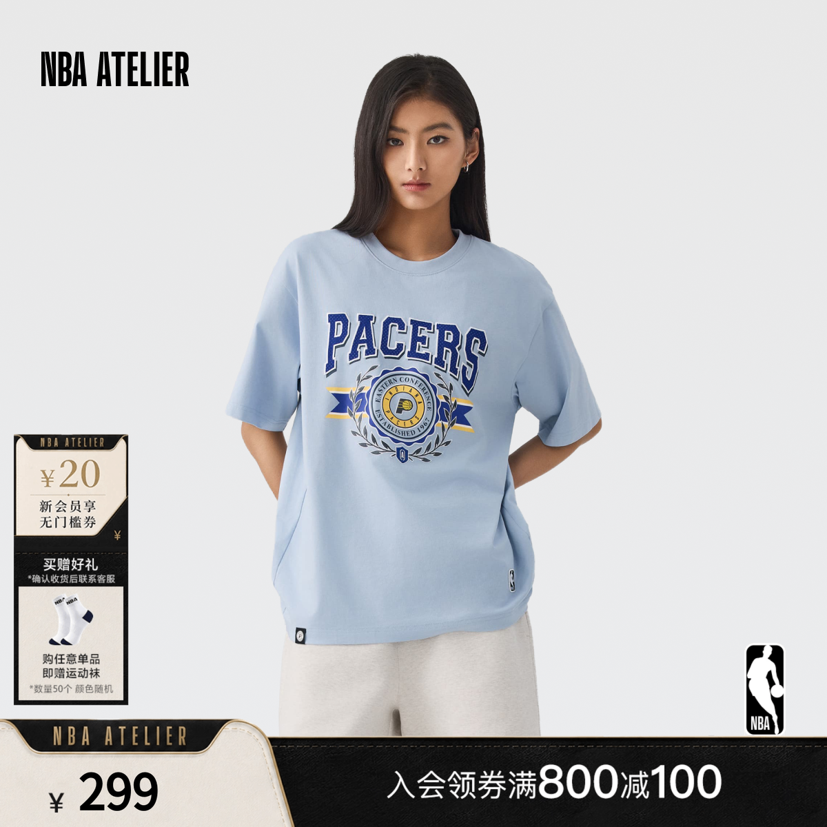 微阔美式复古T恤男女同款短袖