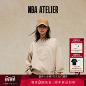 湖人队绣花工艺宽松圆领卫衣女款 NBA ATELIER女士春季