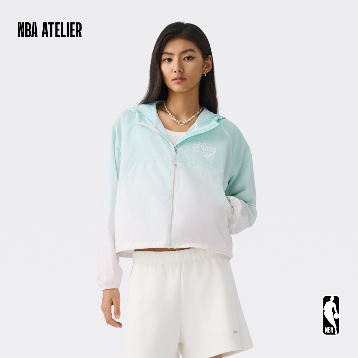 【UV防护】NBA ATELIER圣安东尼奥马刺队女款宽松休闲松防晒夹克