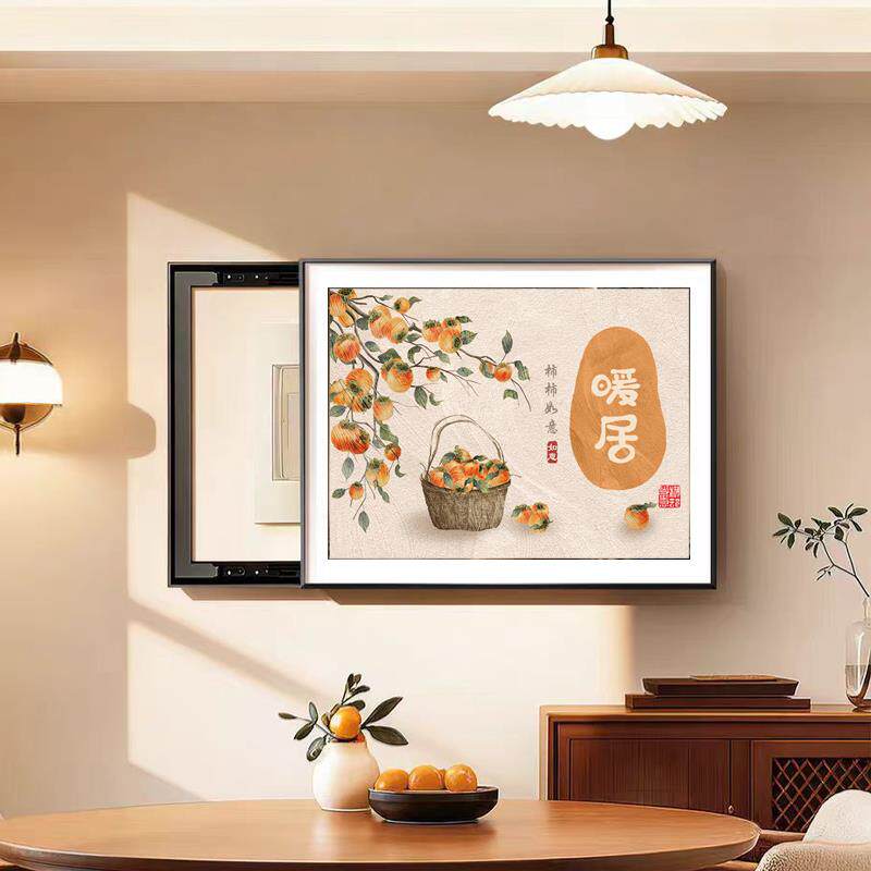 现代轻奢高级感电表箱装饰画2026新款电表箱遮挡挂画电闸开关壁画