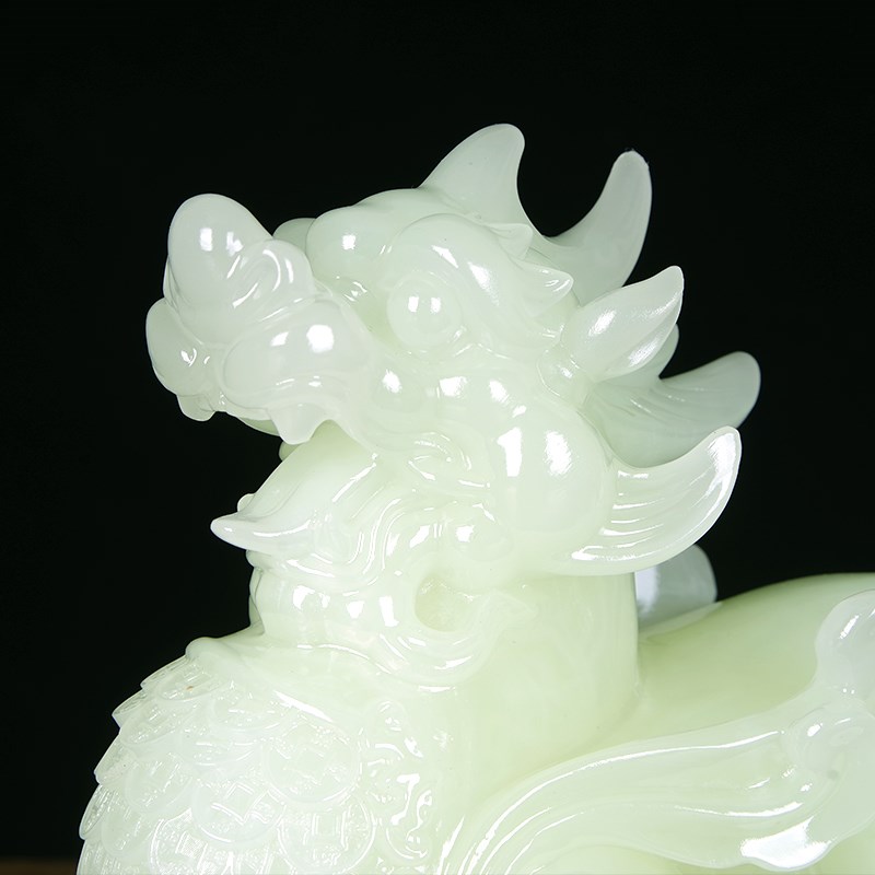 玉石貔貅招财摆件镇宅一对客厅玄关装饰品乔迁开业礼物商务吉祥物